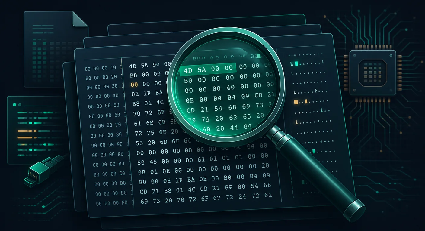 Cover image for the article: Read Hex Dumps: xxd, hexdump and File Signatures